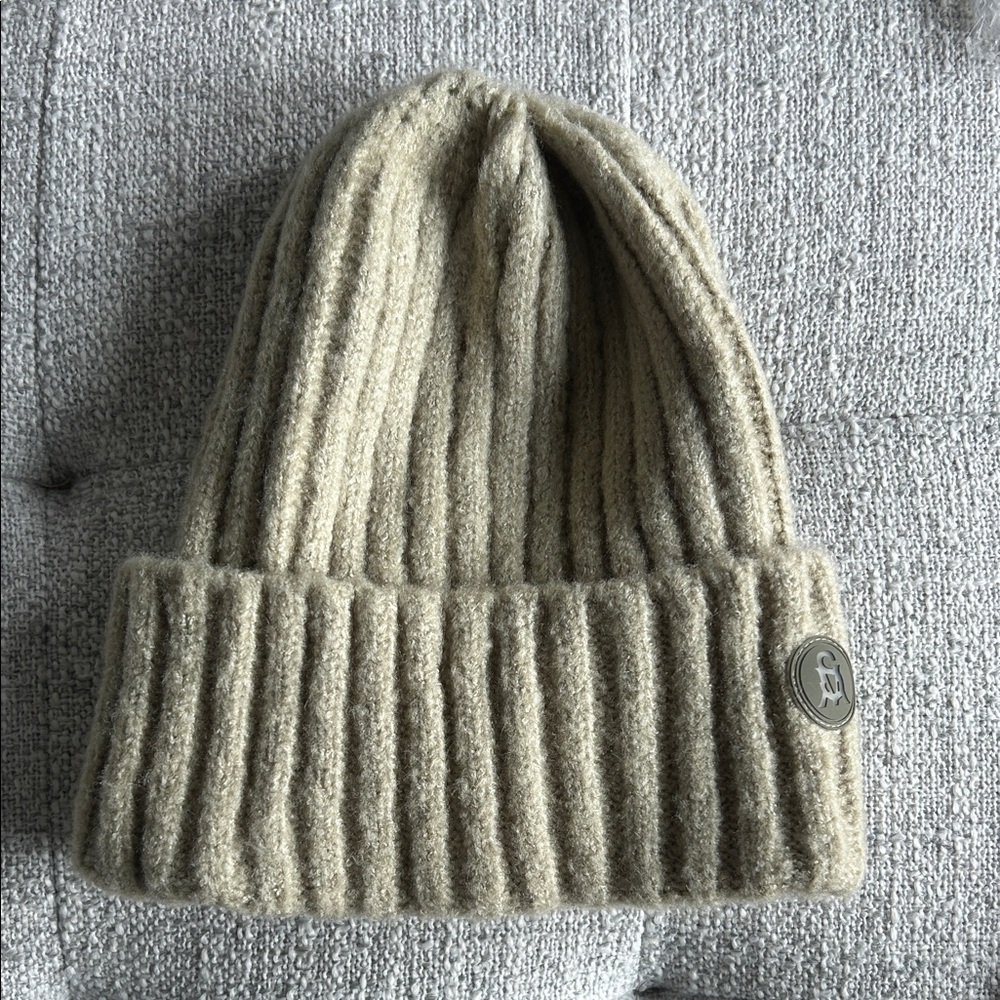 Steve Madden Ribbed Knit Beanie in Light Green